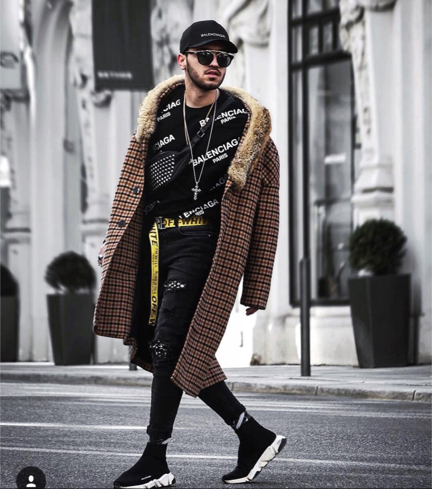 outfits with balenciaga sock shoes