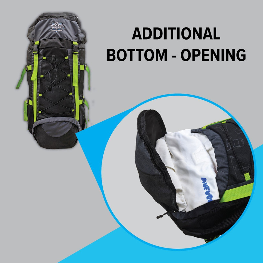 Mufubu Campsack Trekking Hiking Camping Outdoor Sports Rucksack 75 L Black Price in India Flipkart