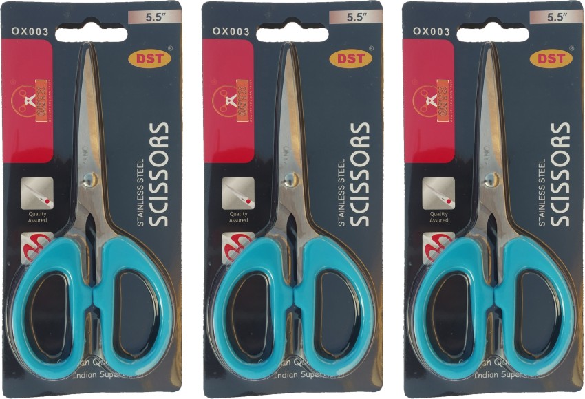 MAKE YOUR STYLE Sky Blue Scissors Set Of 2 Kenchi For All Purpose Big  medium Size Steel All-Purpose Scissor Price in India - Buy MAKE YOUR STYLE  Sky Blue Scissors Set Of