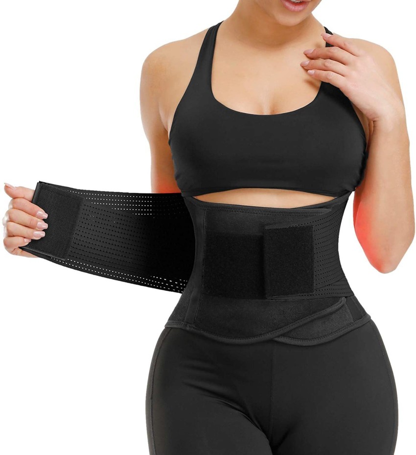 Fovbun Waist Trainer for Women & Men, Sweat Belt for Belly/Back/Lumbar  Support, Stretchable Neoprene Sauna Tummy Control Workout Waist Trimmer,  55'' Long Adjustable Straps, Slimming Body Shaper Black, Waist Trimmers 