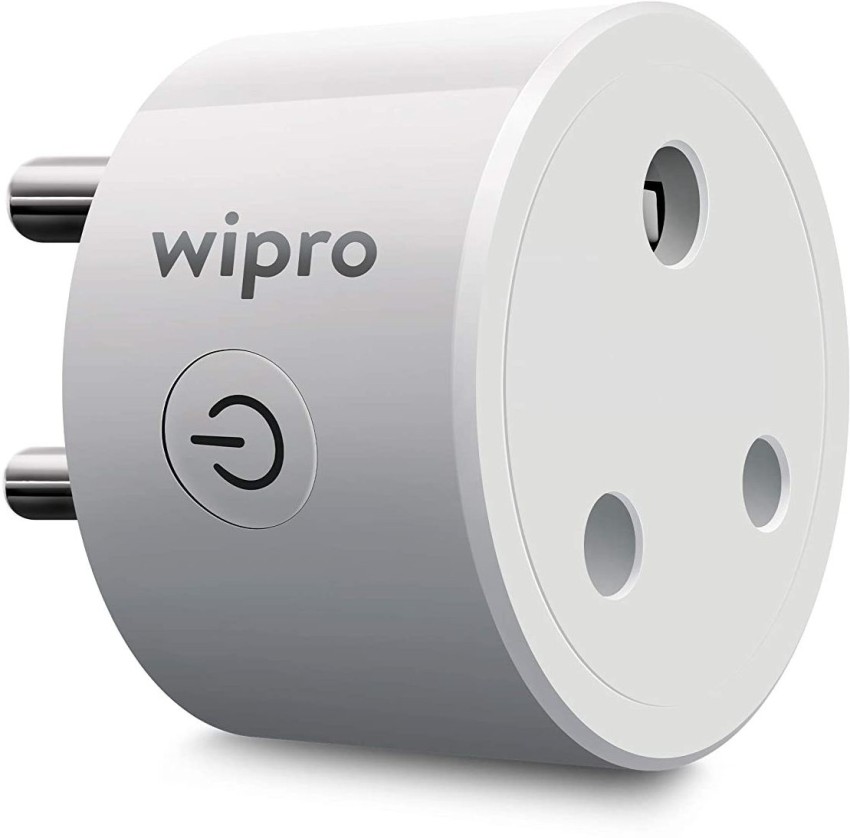 Wipro 16A Smart Plug with Energy Monitoring, Suitable for Heavy Appliances  such as like Gysers, microwave ovens, Air Conditioners (Work with   Alexa and Google Assistant) Price in India - Buy Wipro