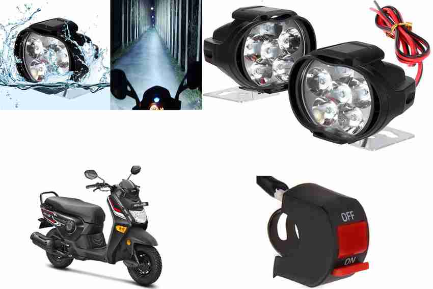 SHOP4U Waterproof Original 6 Light for HOnda Cliq Fog Lamp