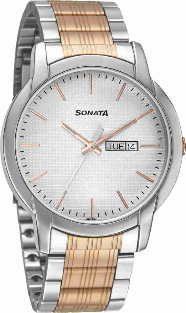 SONATA NP77031KM02 Beyond Gold 2.0 Analog Watch For Men Buy