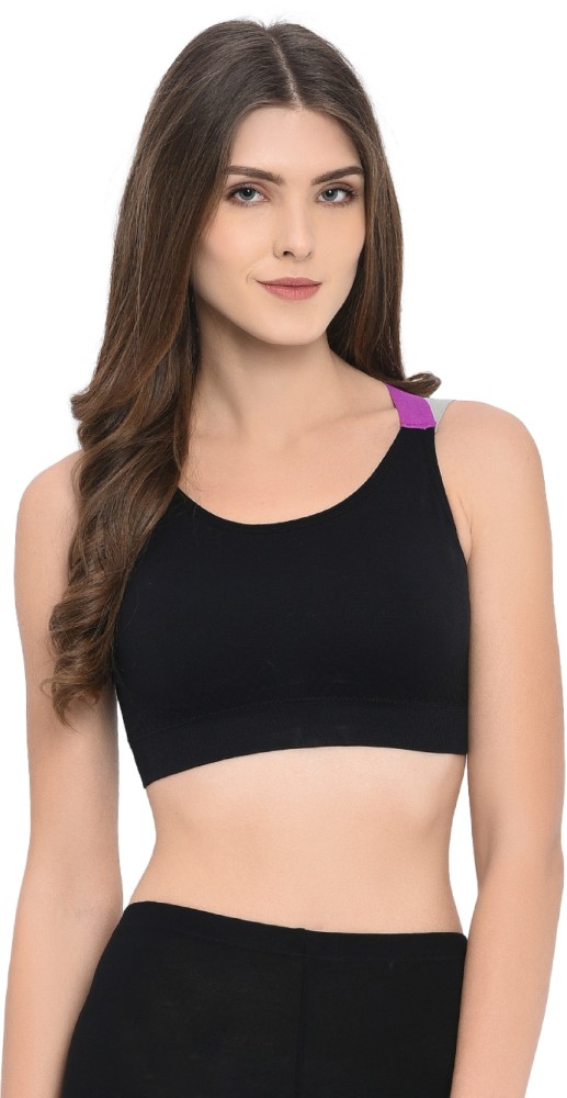 Piftif Womens Cotton Full Coverage Non Padded Wire Free Air Sports Bra for  Women,Seamless Look