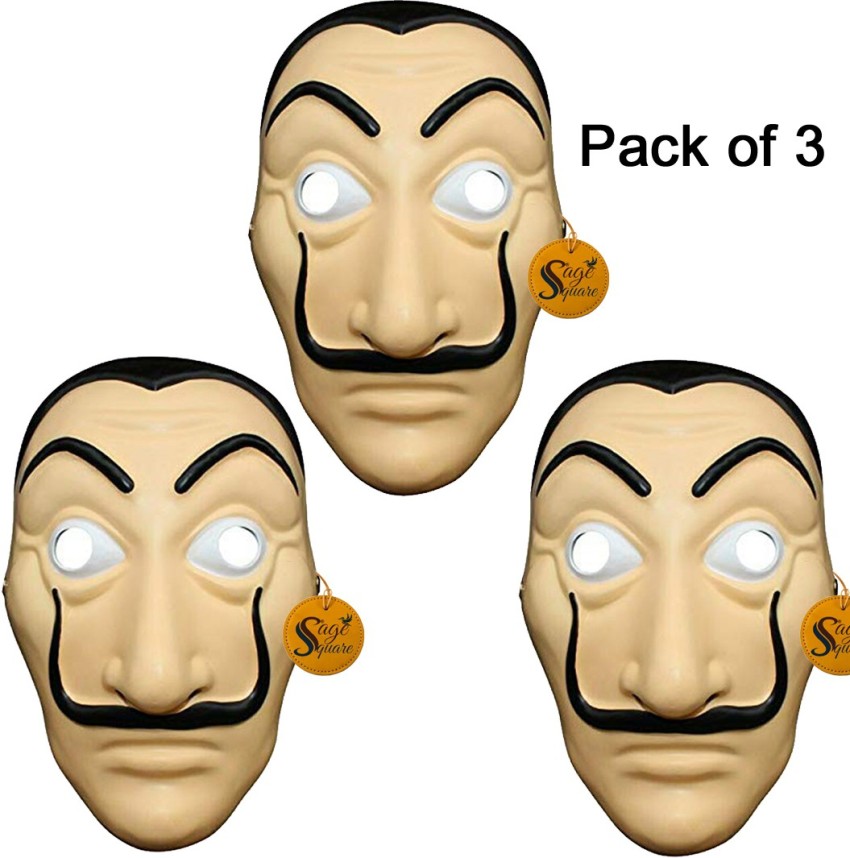 Maschera Dali Salvador CASA de Papel Halloween Emulsione Cosplay Mask La Casa  di Carta : : Moda