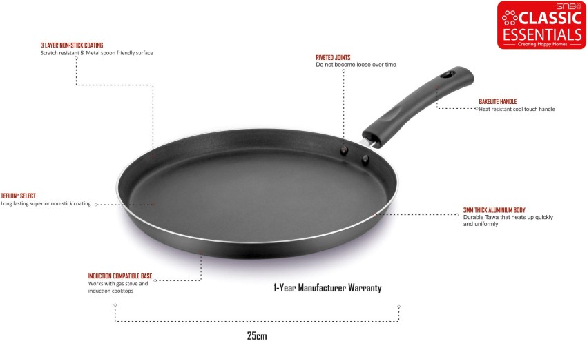 Granito Non Stick Dosa Tawa, Gas Stove Compatible