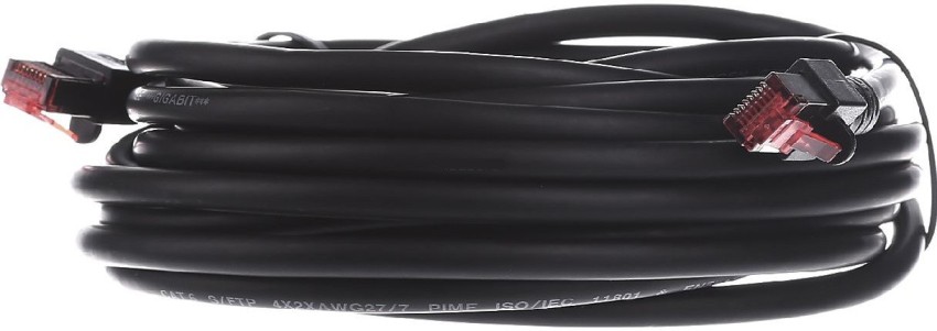 Cable de red ethernet 20 metros LAN SFTP RJ45 Cat.7 negro