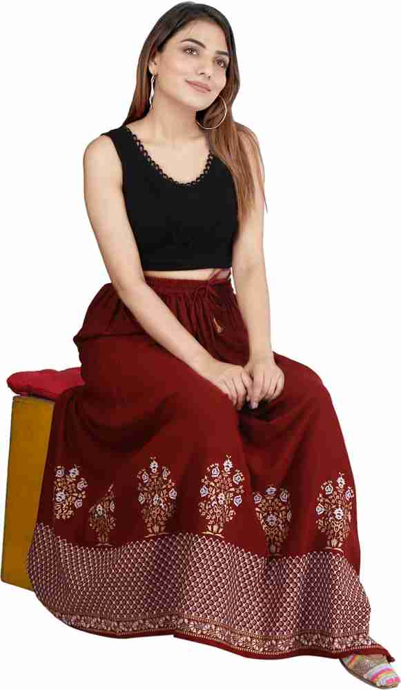 Fashioncutz Printed Women Flared White Maroon Skirt Buy Fashioncutz Printed Women Flared White Maroon Skirt Online at Best Prices in India Flipkart