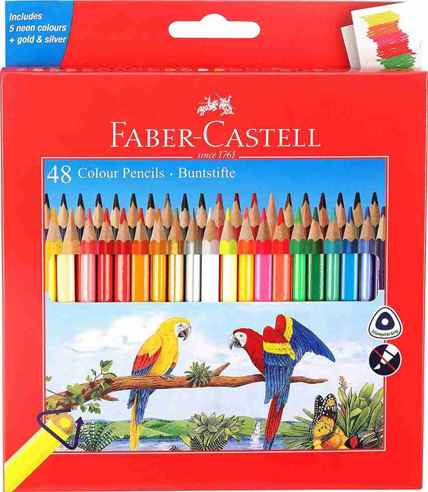 FABER-CASTELL 48 Triangular Shaped Color Pencils 