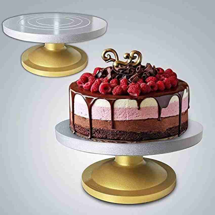 noble foods Combo Set of Heavy Rotating Cake Stand Cake Decorating ...
