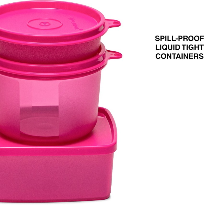 Buy Tupperware Bag and Go Pink Plastic Lunch Pack (Set of 3) with Bag  Online at Best Prices in India - JioMart.