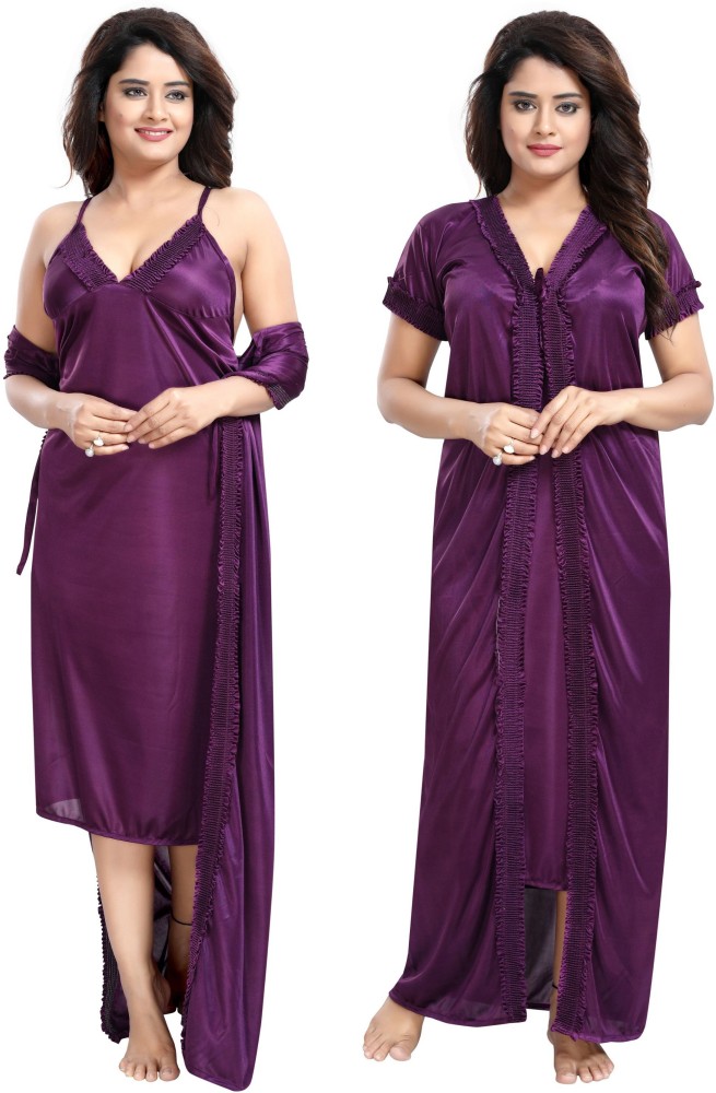 satin nighty flipkart