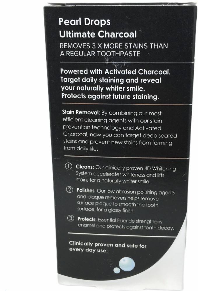 Pearl Drops Daily Whitening Ultimate Charcoal Remove 3x Stains Toothpaste -  Buy Baby Care Products in India