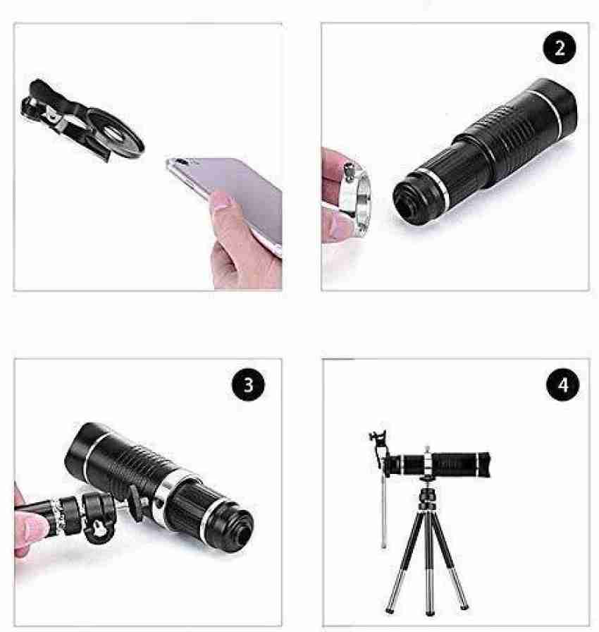 KOMCNC 26X 4K HD Universal Zoom Mobile Phone Telescope Lens Telephoto  External Smartphone Camera Lens with Tripod Mobile Phone Lens Price in  India - Buy KOMCNC 26X 4K HD Universal Zoom Mobile