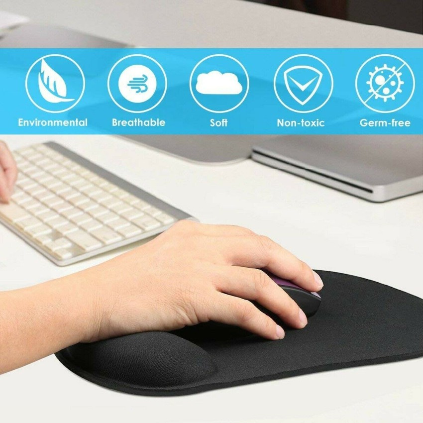Clear Gel Computer Mouse Pad Soft Silicone Wrist Rest Mouse Mat for Working