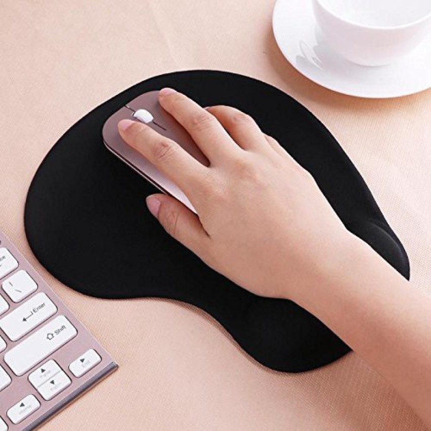 Kretech High quality Non-Slip Mouse Pad With Gel Wrist Rest Support For  Computer & Laptop Mousepad (Black) Mousepad - Kretech 