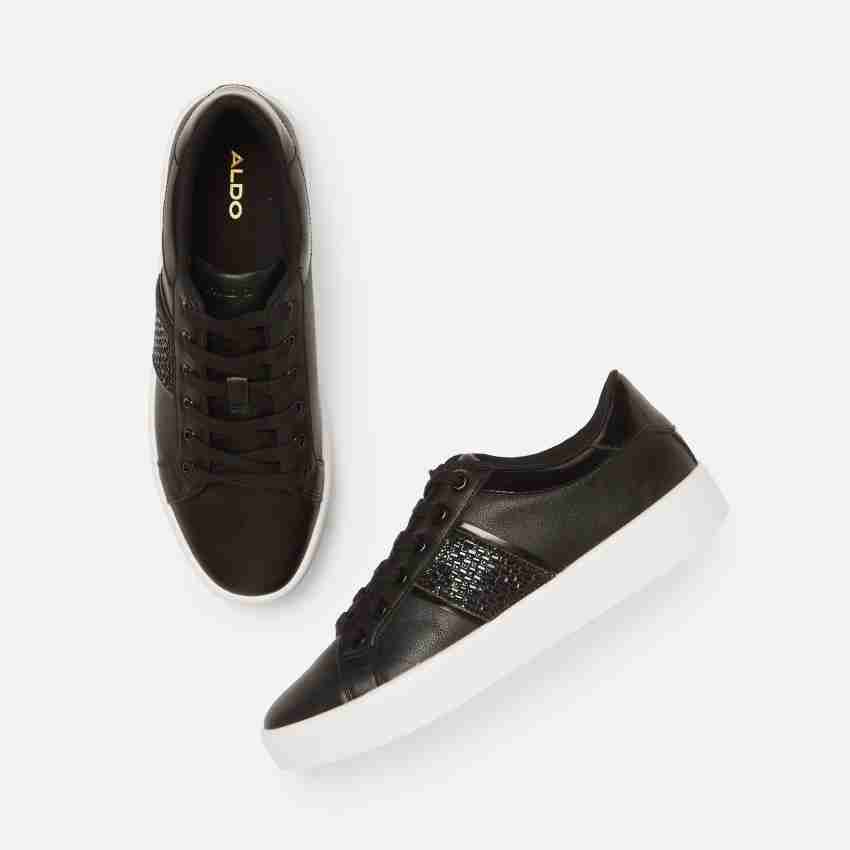 Aldo black sneakers store womens