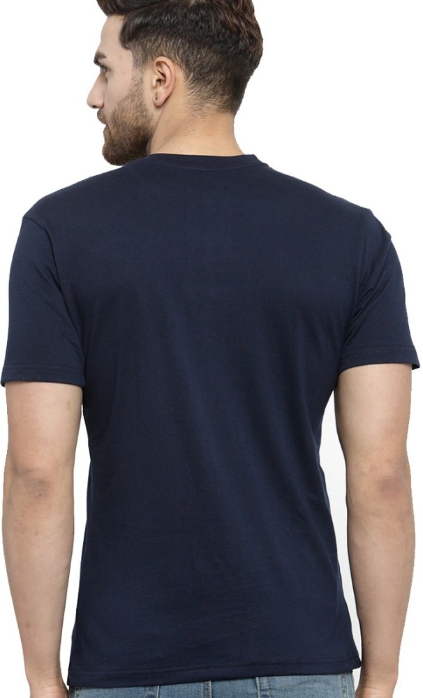 ITBD Printed Men Round Neck Blue T-Shirt - Buy ITBD Printed Men