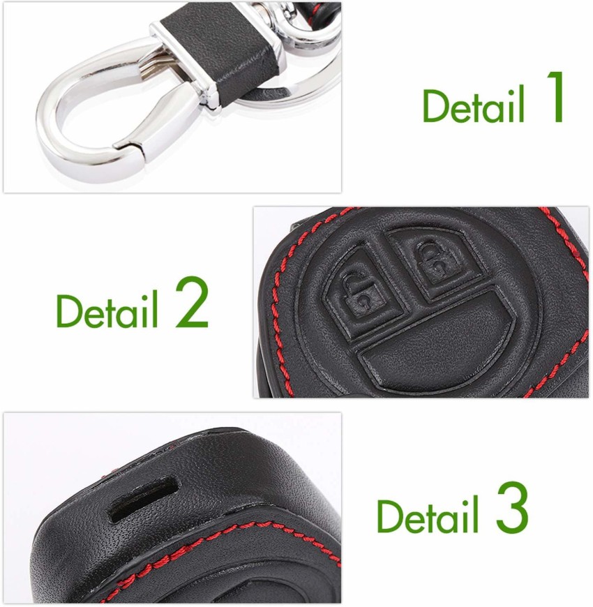 ACUTAS Premium Leather car Key Chain, Car Key Case, car Key Holder  Protection, Car Keychain, Coin
