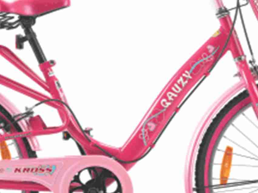 Kross Gauzy 24T Ladies Pink Bike with Basket Carrier Girls