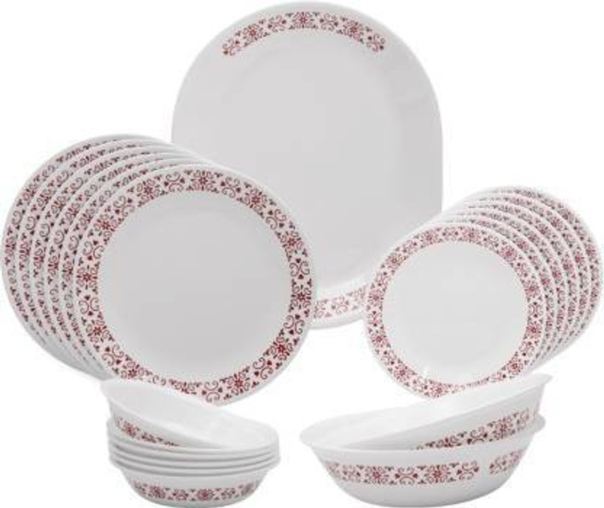 Corelle red dinnerware set online