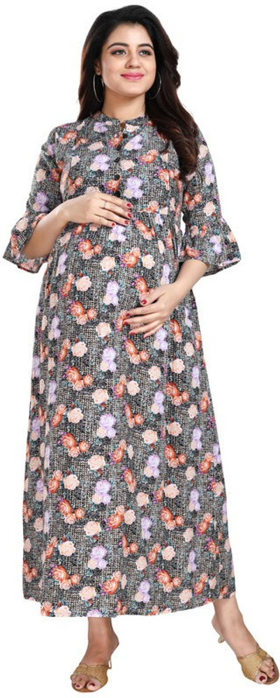 mamma s maternity Women A line Black Dress Buy mamma s maternity