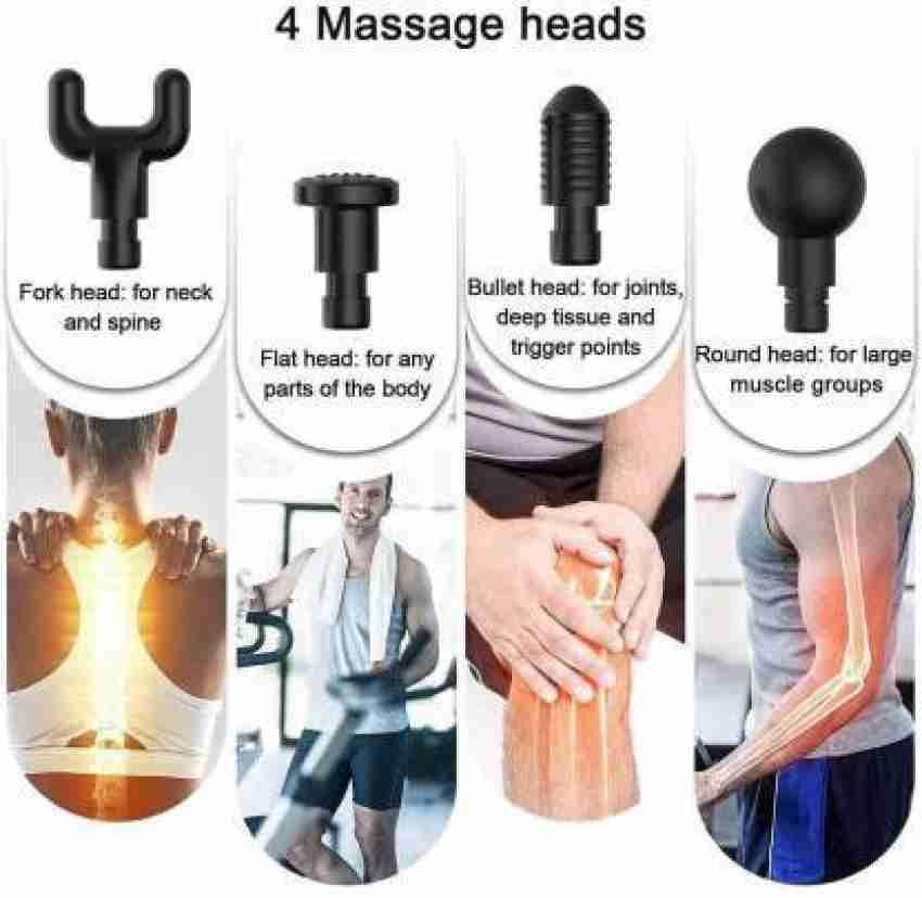 Percussion Massage Gun Rechargeable Deep Tissue Vibration Massager Handheld  Leg Body Cordless Massager