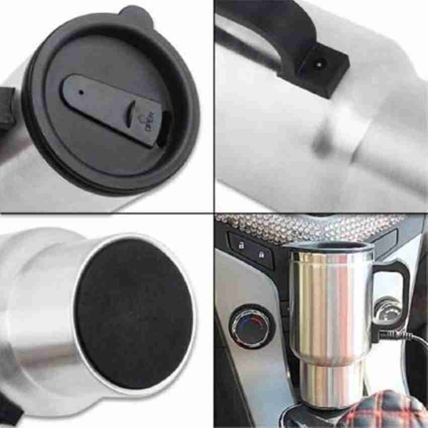 450ml Stainless Steel Travel Electric Coffee Cup Insulated Heated Thermos  Mug