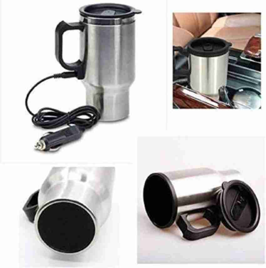 450ml Stainless Steel Travel Electric Coffee Cup Insulated Heated Thermos  Mug