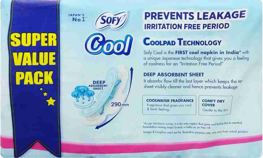 Sofy Cool Sanitary Napkin Extra Long - 54 Pads (290mm)