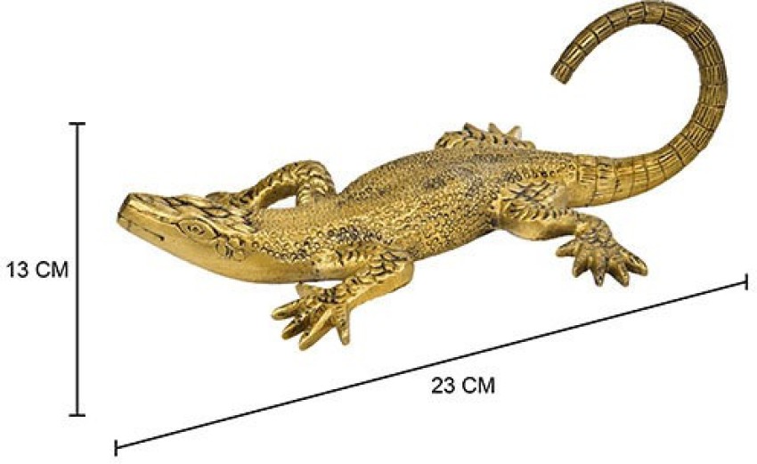 The Advitya Brass Décor Lizard Decorative Showpiece - 13 cm Price