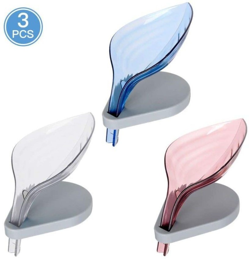 Bathroom Shower Soap Holder Wall Leaf Shape Suction Soap Dish