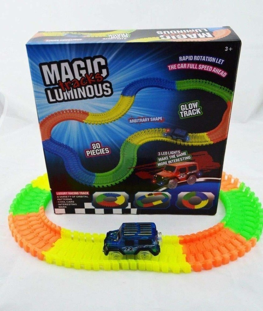 Sandbox Magic Glowing Race Tracks-Flexible and Bendable