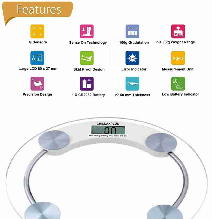 180kg Human Health Body Scale Mini Digital Glass LCD Display