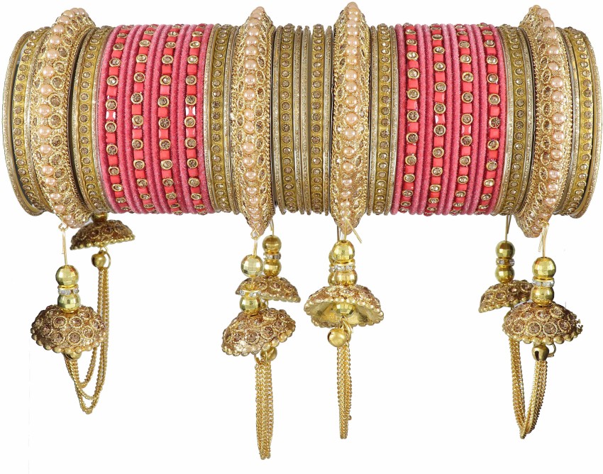 Zulka Get Your Traditions Metal Bangle Set Price in India - Buy