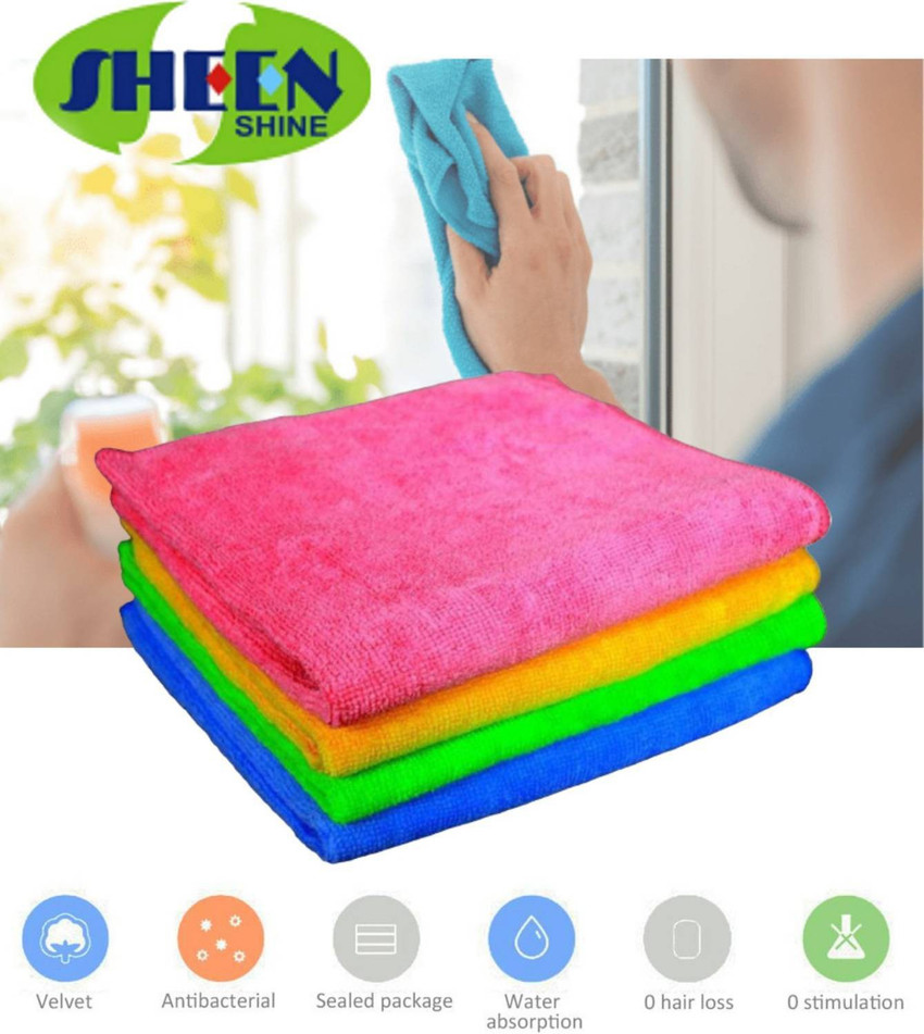 Sheen Blue 30cmX40cm 250GSM Wet and Dry Cotton Cleaning Cloth