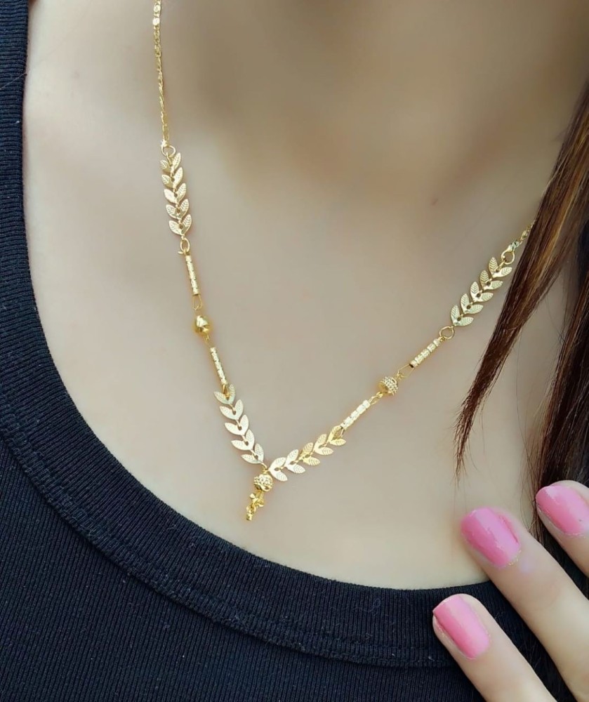 DIMIKI GOLD Plated Micro Polish Necklace Chain For Girls And Women
