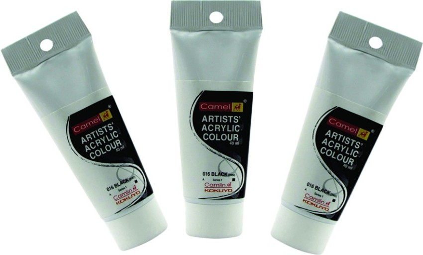 Camlin Artist Acrylic Colour Tubes 120ml Black 016 