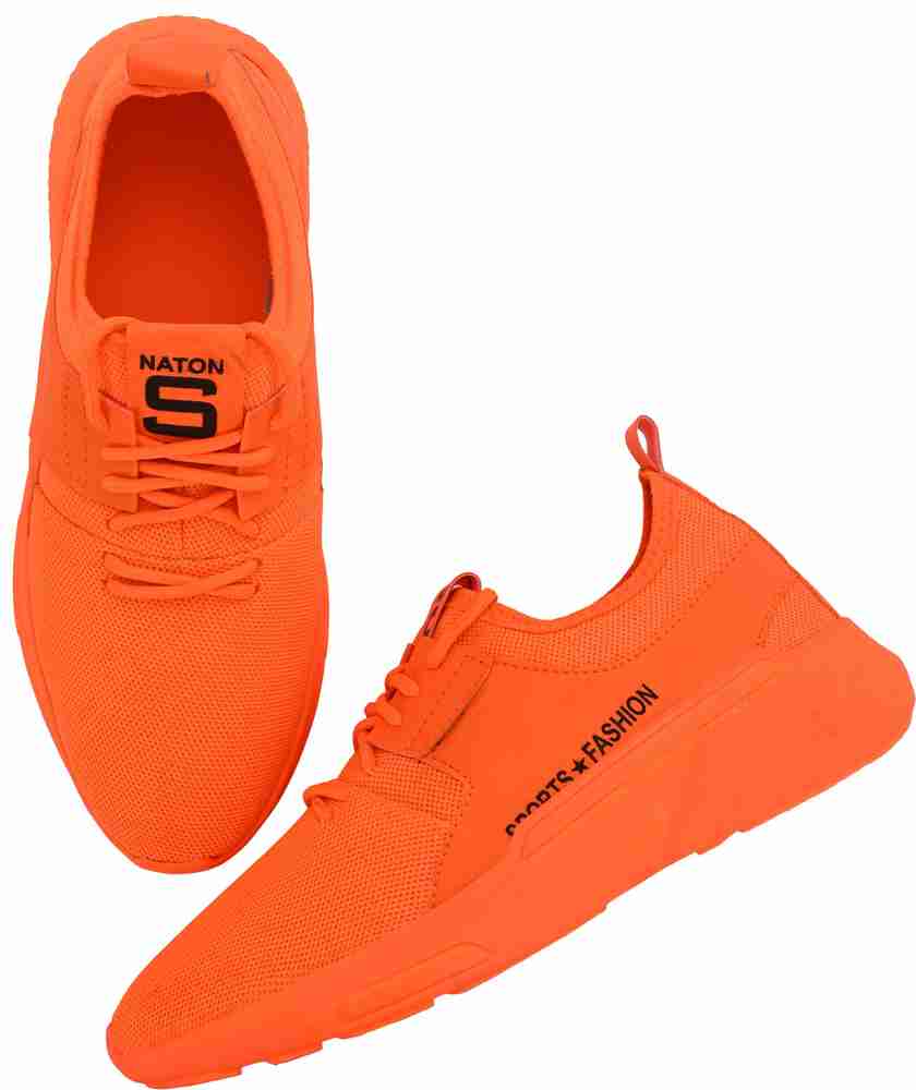 Orange sports shoes sale