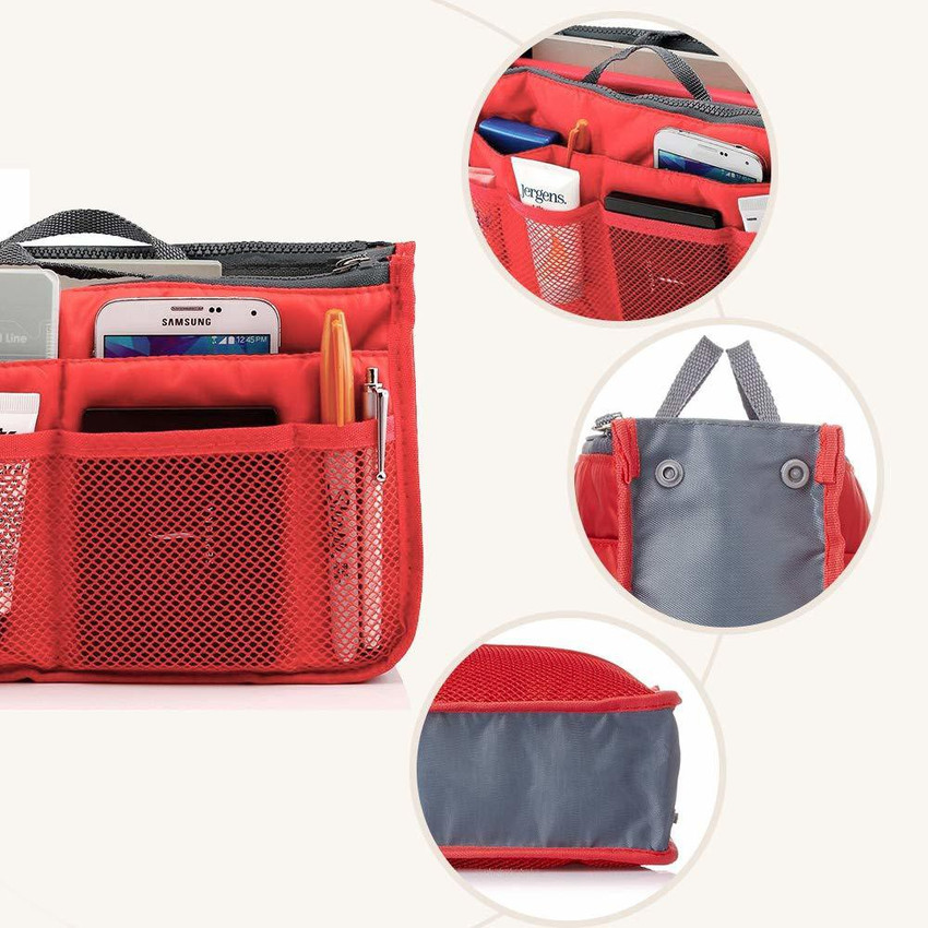 Multi compartment handbag organizer discount