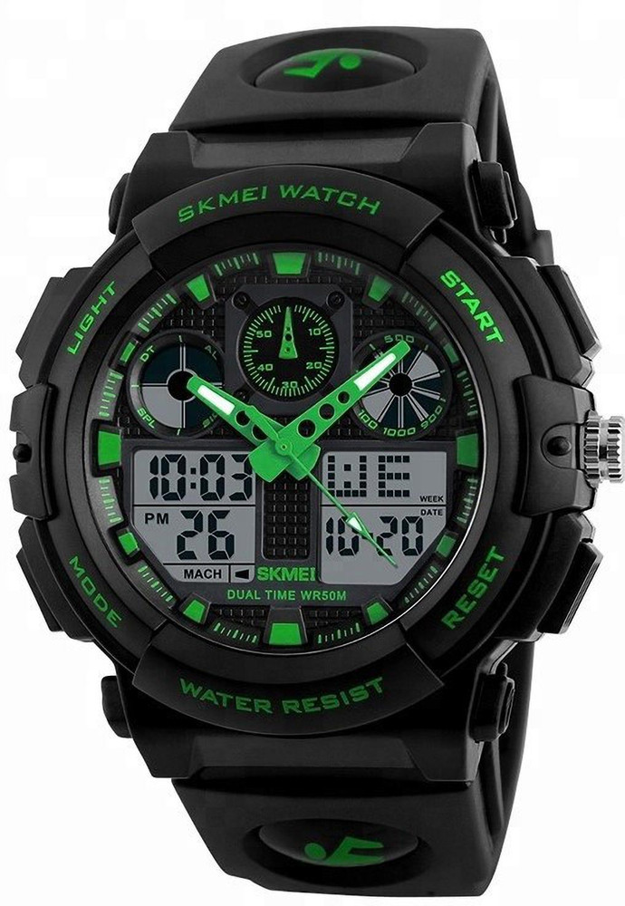 SKMEI Analog Digital Watch For Men Buy SKMEI Analog Digital Watch For Men 1270 Green Black Sports Chronograph Online at Best Prices in India Flipkart