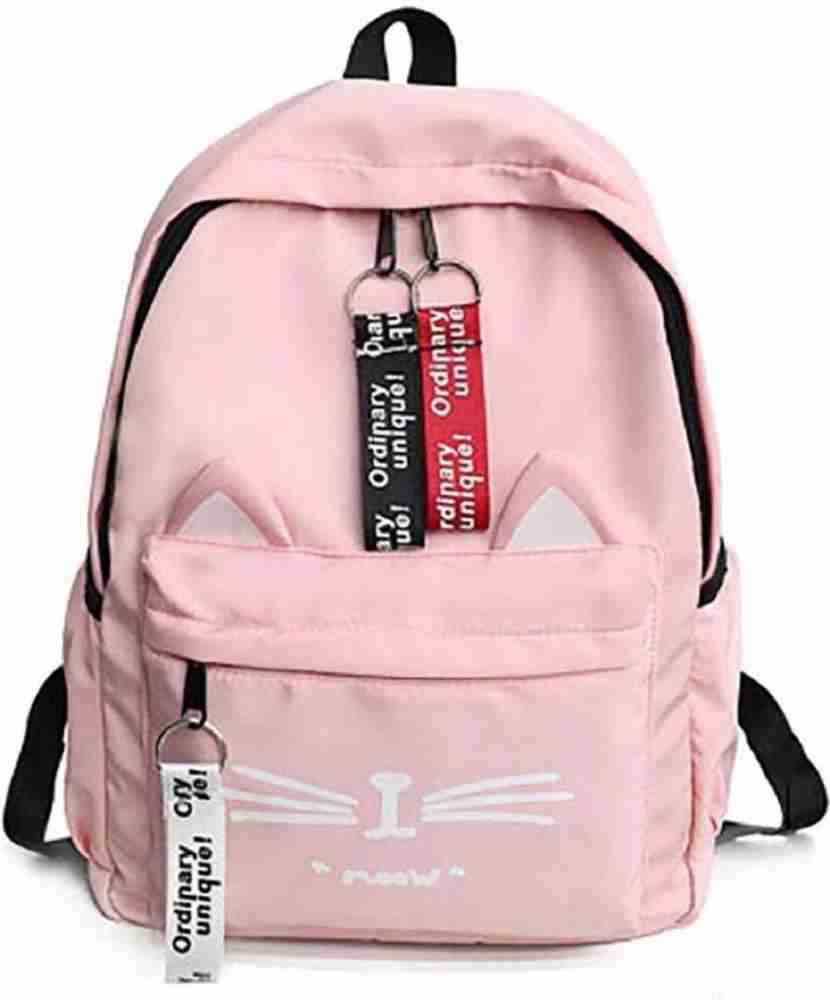 Plain Women Girls School Bag, For Casual Backpack