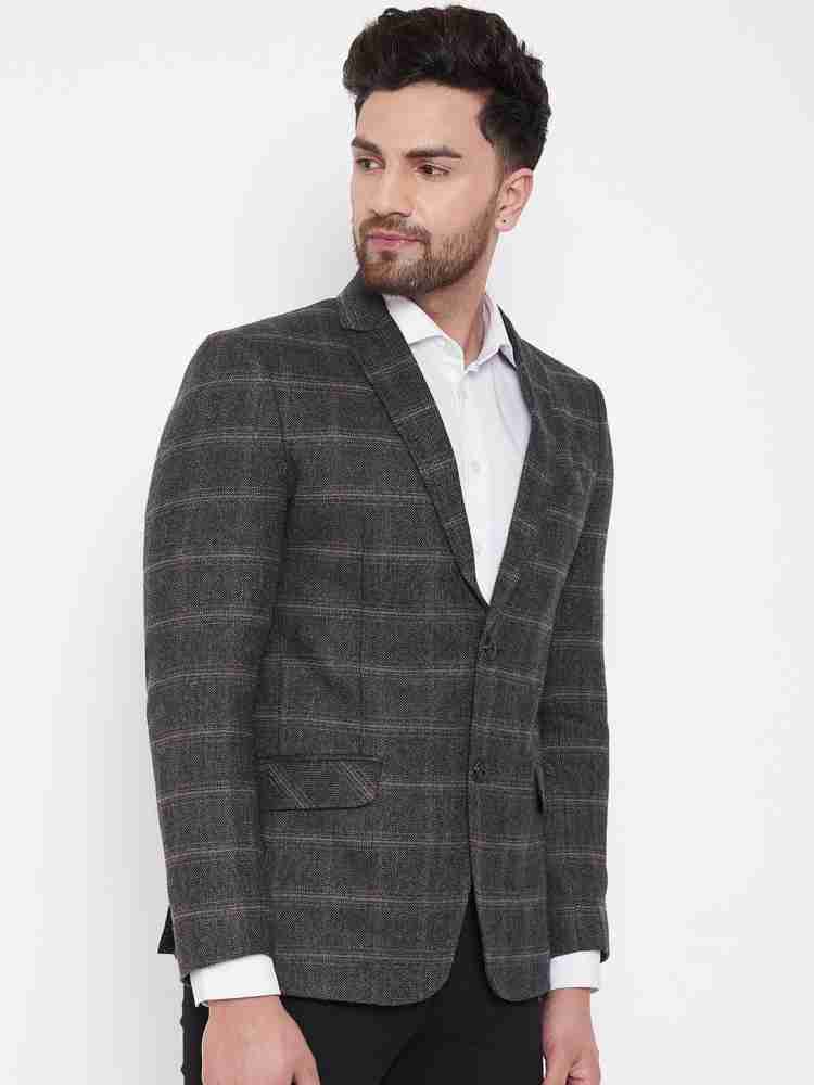 SPIRIT Coats And Blazers : Buy SPIRIT Mens Grey Self Design Single