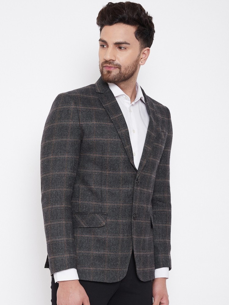 SPIRIT Coats And Blazers : Buy SPIRIT Mens Grey Self Design Single