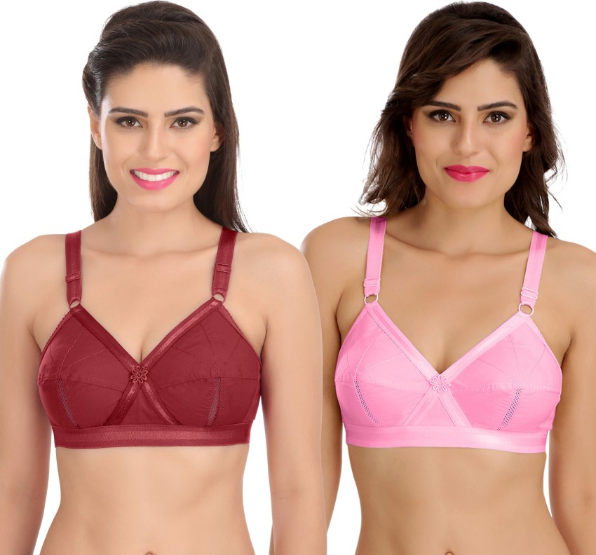 SONA Perfecto Full Coverage Non-Padded Plus Size Cotton Women Minimizer Non  Padded Bra - Buy Maroon SONA Perfecto Full Coverage Non-Padded Plus Size  Cotton Women Minimizer Non Padded Bra Online at Best