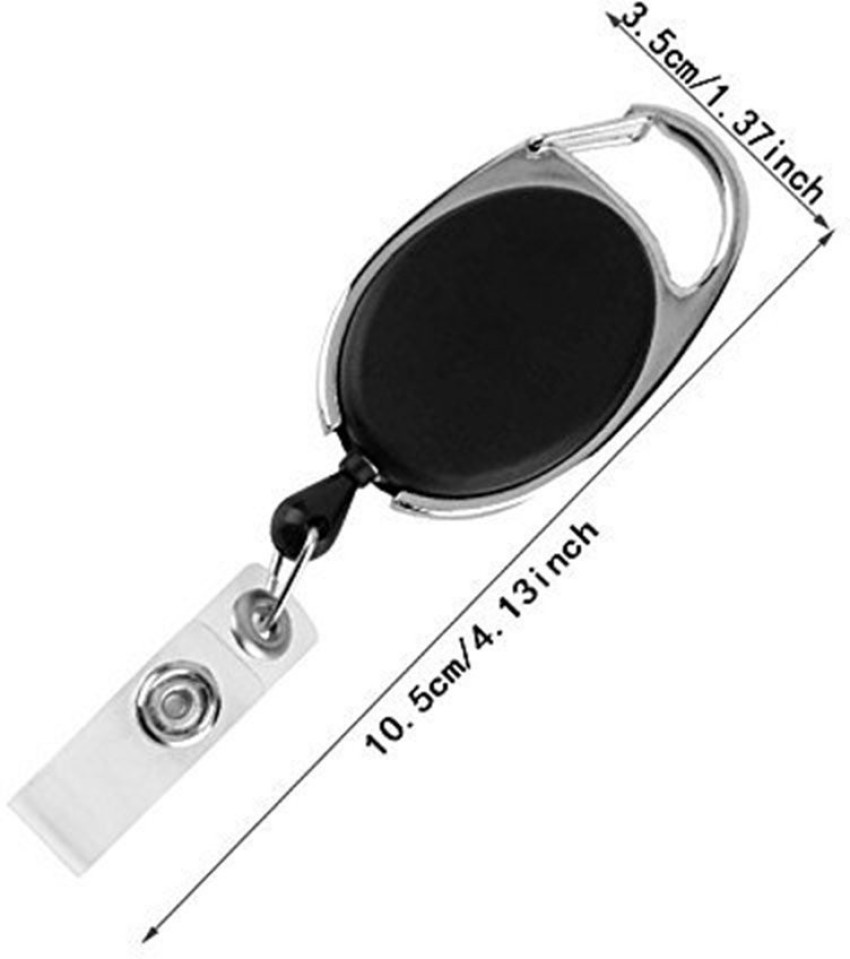 Retractable ID Badge Holder, Black