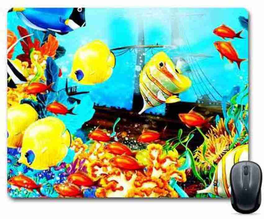FABTODAY Designer Fish under sea Anti-Skid Mouse Pad for Desktop, Laptop,  Computer and Gaming (Product ID - 0153) Mousepad - FABTODAY 
