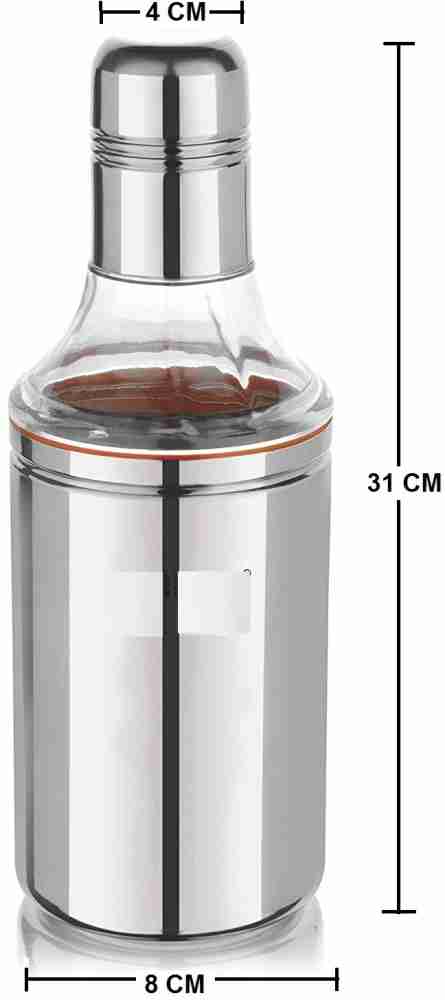 Standard 304 Stainless Steel Olive Oil Vinegar Batcher Can Bottle Pot  Kitchen Accessories Cooking Tools 500ml Storage Bottles
