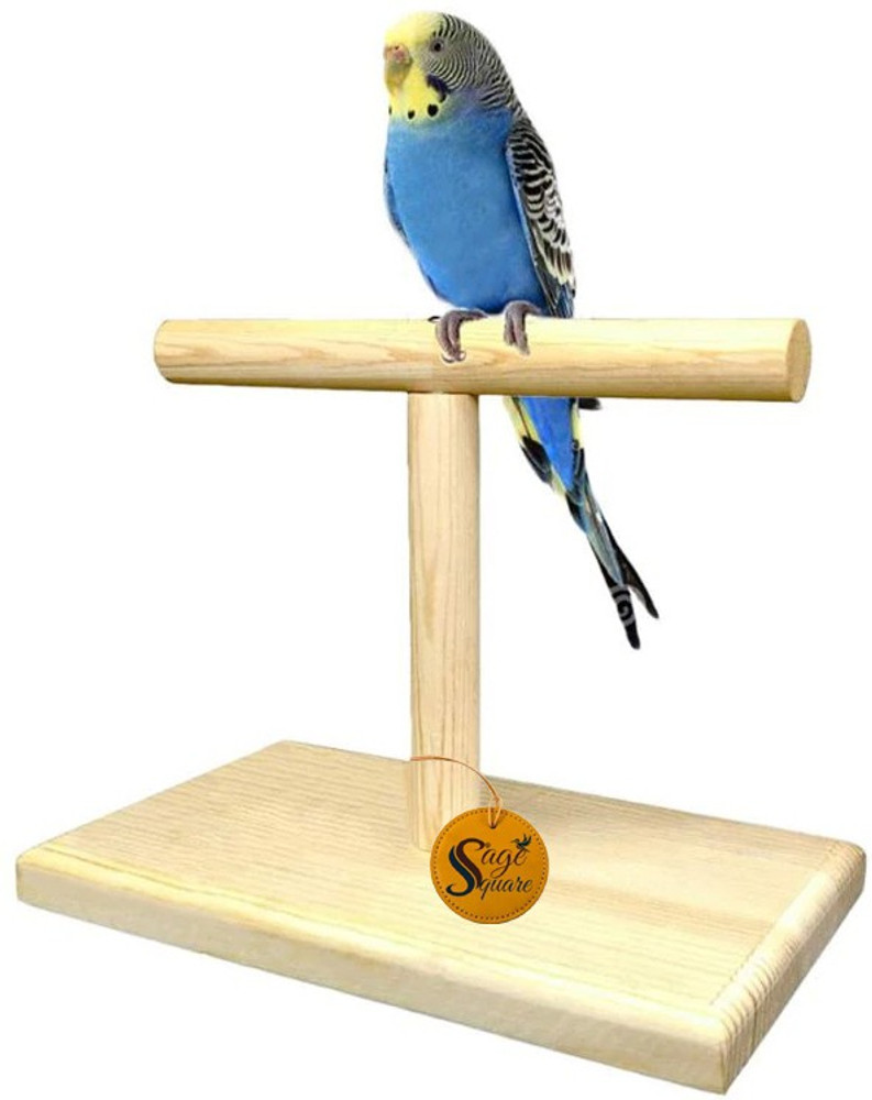 Sage Square Natural Wood Bird Playful Climbing Table Stand for