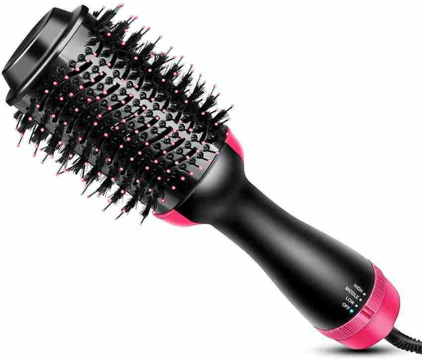 Round brush hot sale hair straightener